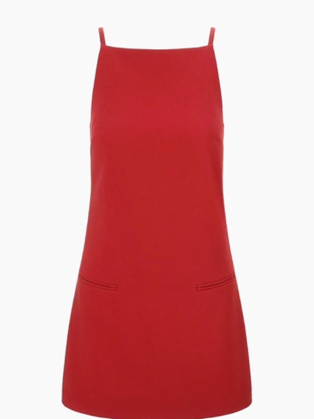 STAUD Red Mini Shift Dress